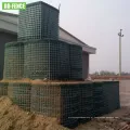 Galvanized Solded Mesh Basche Gabion para defesa militar